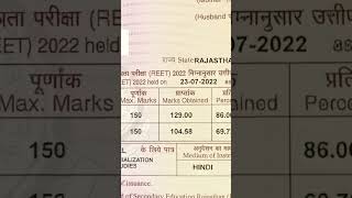 Reet 2022 Result reet reetexam
