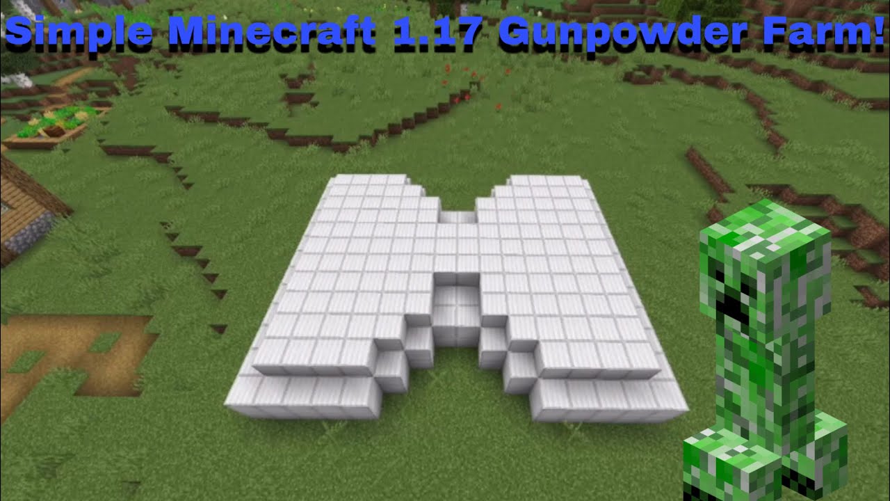 Simple Minecraft Java 1.17 Gunpowder Farm (1K+ Gunpowder/Hour) - YouTube