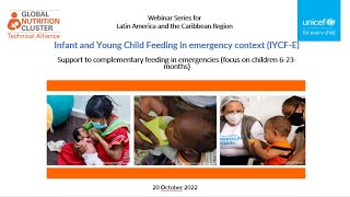 IYCF-E: Support to complementary feeding in emergencies (focus on children 6-23- months)