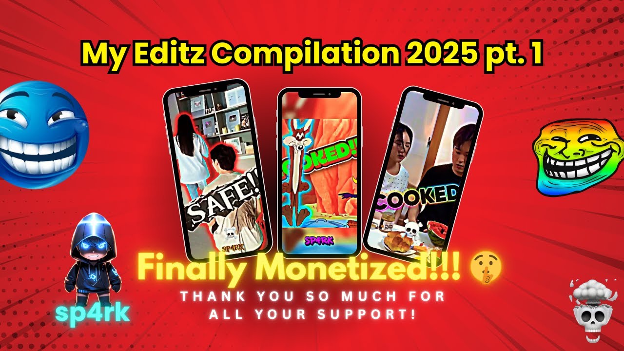 Trollz Editz Compilation 2025 (sp4rk) | FUNNY Meme Shorts Collection – Finally Monetized!
