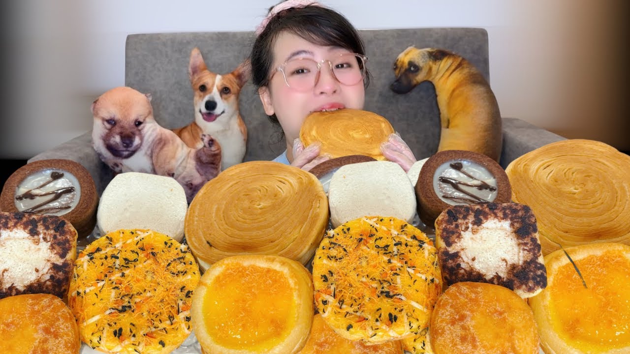 Mukbang Nhiều Loại Bánh Ngọt Ở Cửa Hàng Tiện Lợi| Eating sweets at a convenience store.