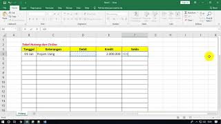 Membuat Tabel Rekap Hutang dan Cicilan Sederhana di Excel