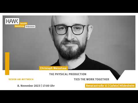 Design am Mittwoch: Christoph Weisshaar - „The physical production ties the work together”
