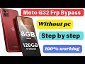 Moto g32 Frp Bypass without pc || all moto frp bypass