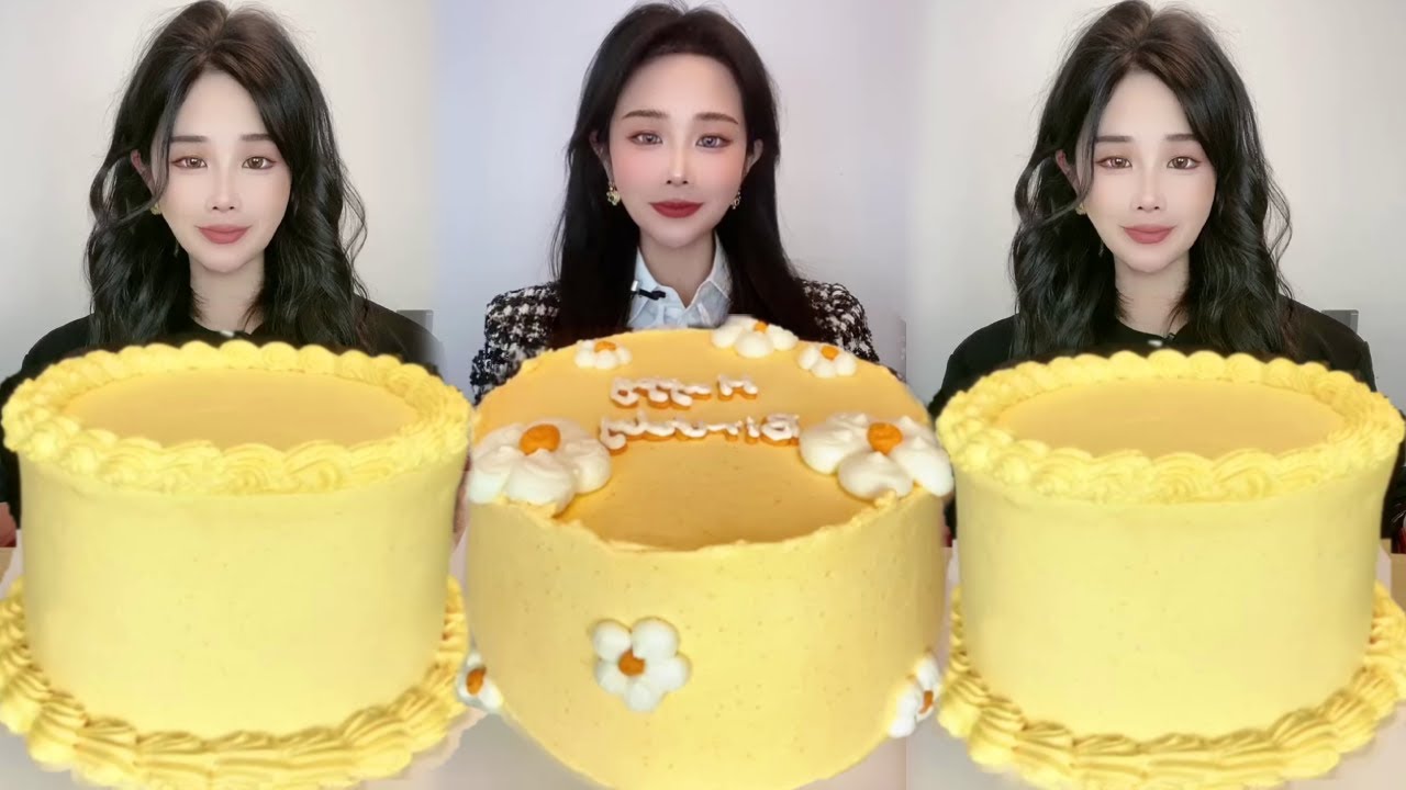 Asmr🍰Eating Custard Butter Cake🍰 (Soft And Waxy Sound) 크림丨먹방丨Mukbang丨Satisfying丨Eatings