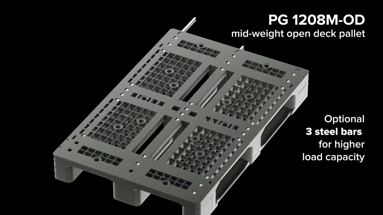 PG 1208M-OD Mid-weight open deck pallet