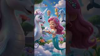 🦄 Mia Meets the Unicorn Seahorse! ✨| Mermaid Adventure for Kids #oceanadventure #mermaid #kidsshorts