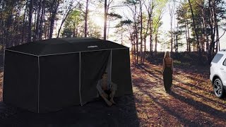 Lanmodo transforms into a camping tent in several mins