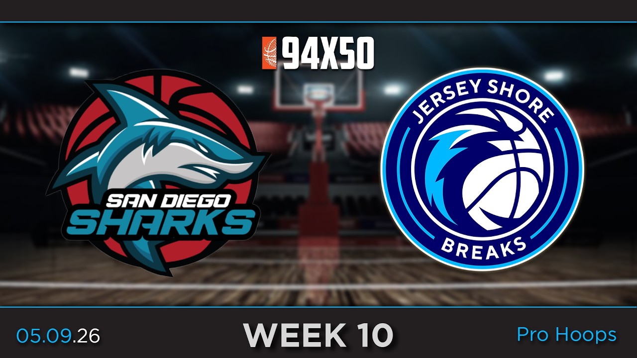 San Diego Sharks at Jersey Shore Breaks - WEEK 10 - 94x50 Pro Basketball League