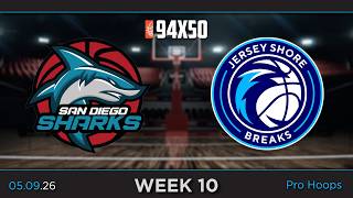 San Diego Sharks at Jersey Shore Breaks - WEEK 10 - 94x50 Pro Basketball League