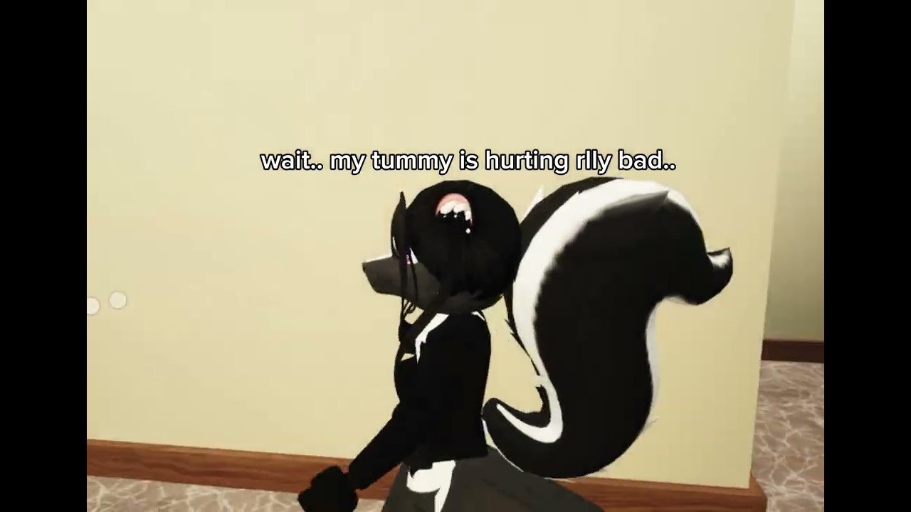 a cute skunk has an issue with burgers~… #skunk #fart #vore #robloxvore #robloxfart #uwu 