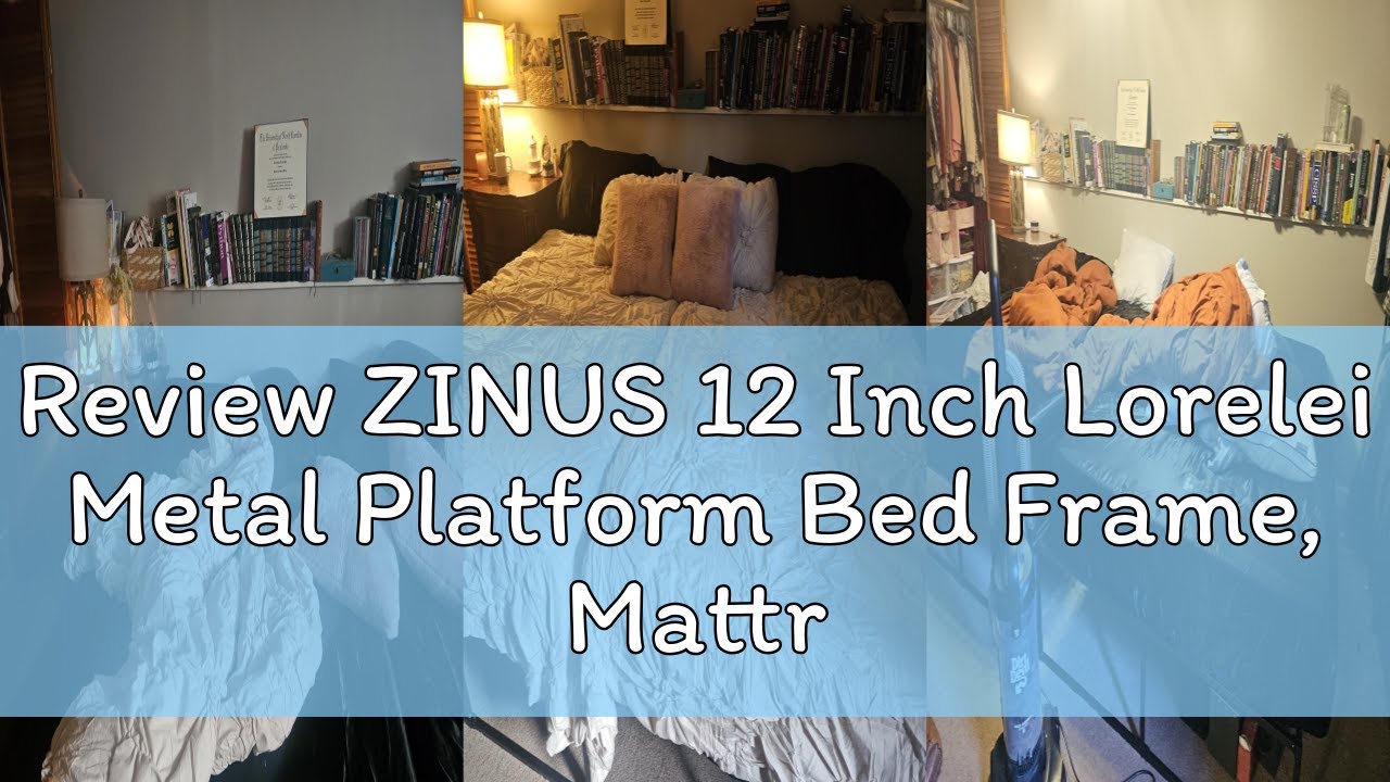 Review ZINUS 12 Inch Lorelei Metal Platform Bed Frame, Mattress Foundation with Steel Slat Support,