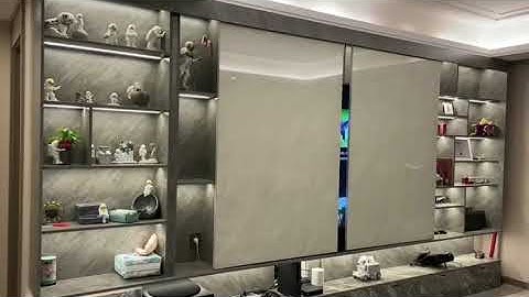 LMD automatic sliding door operator for TV cabinet. Home automation