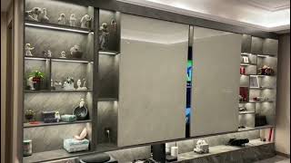LMD automatic sliding door operator for TV cabinet. Home automation