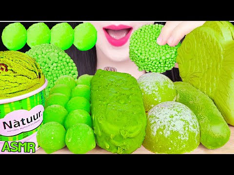 ASMR GREEN TEA ICE CREAM *BIG DIPPIN&amp;#39; <strong>DOTS</strong>, CHOCOLATE ICE CREAM 녹차 아이스크림, 구슬아이스크림 먹방 EATING SOUNDS