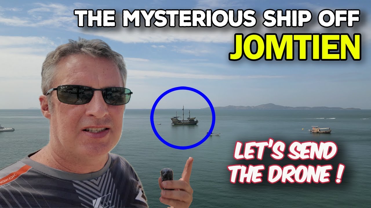 That Ship Mysterious Ship Off Jomtien Pattaya Beach. A Closer Look by Drone