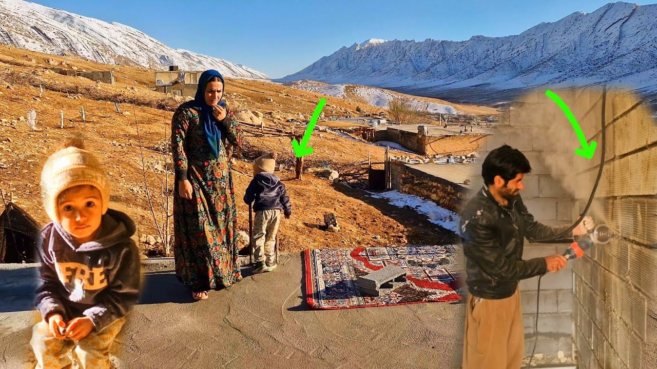 Keyvan and Zahra's collaboration, cutting the walls and starting the room's electrical plumbing