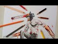 How to draw chainsaw man  denji  step by step  tutorial domsindiaofficial drawing art