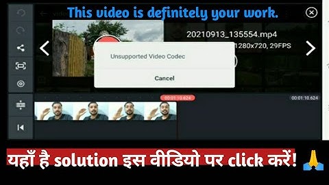 kinemaster unsupported video codec problem|kinemaster error exporting| #youtube #kinemaster
