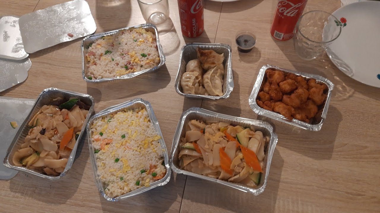 asmr mukbang eatingshow stasera cibo cinese 🥢🧈😅d asporto che bontà