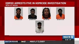 Five arrested in connection with April homicide, deputies say