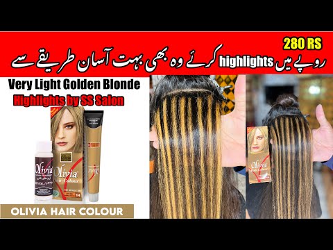 Olivia Hair Colours Review At Home // very light, golden blonde //highlights with Olivia hair colour