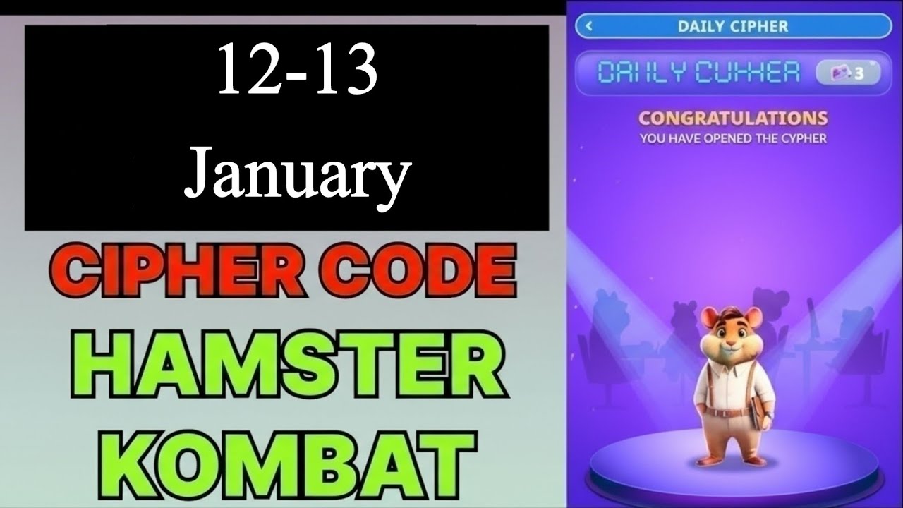 Hamster Kombat Daily Cipher | Hamster Kombat Daily Cipher Today 12 January | Hamster Kombat Cipher
