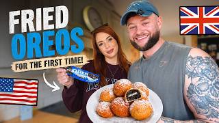British Family's FIRST TIME Trying American-Style Fried Oreo's!