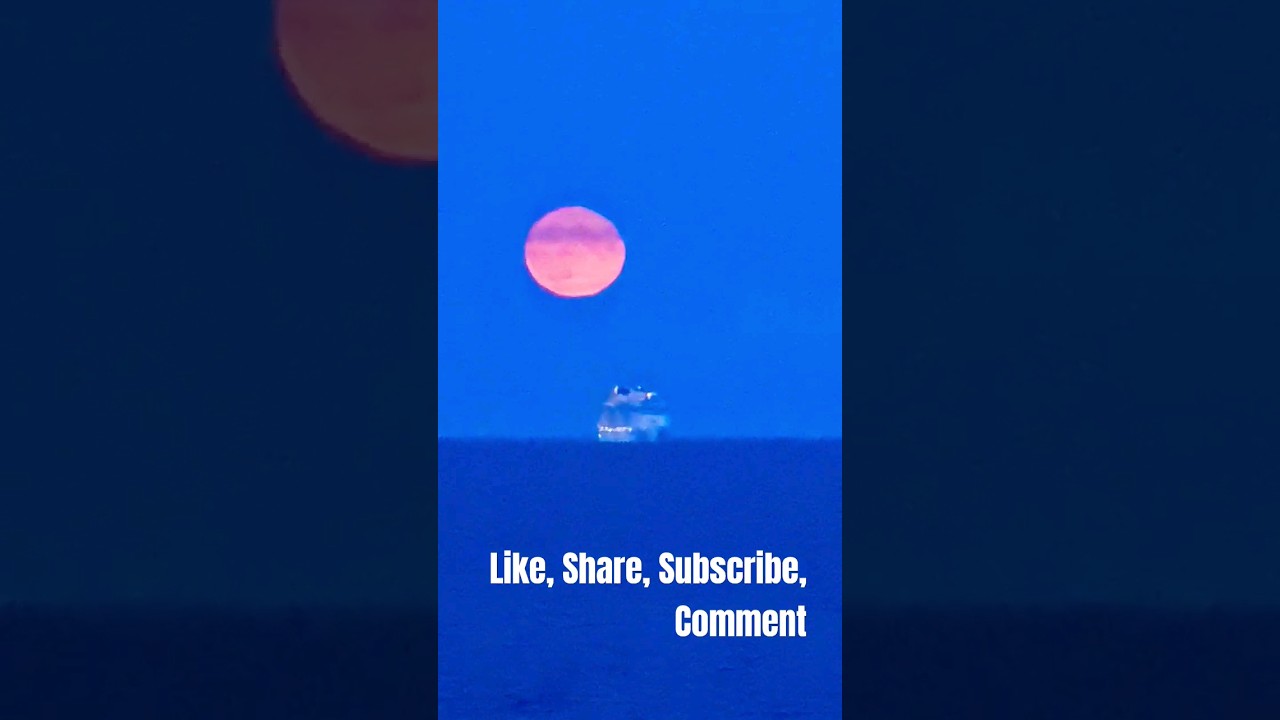 Ships on the Horizon Under the Red Moon: Mesmerizing Sights