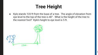 G Section 8-4 Angles of Elevation and Depression Example 1
