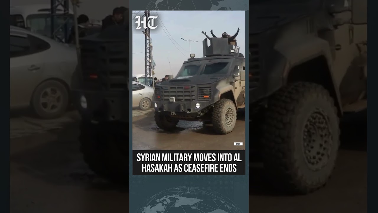 SDF Military Vehicles Deploy in Al Hasakah as Ceasefire With Syrian Government Ends | #shorts