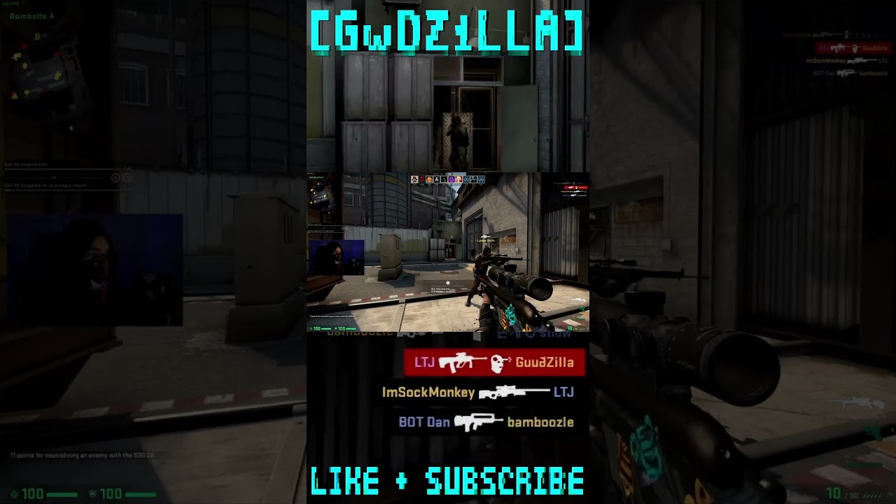 Тройной бой в CSGO Wild, почти одновременная стрельба из снайперской винтовки Scout — забавный мо...