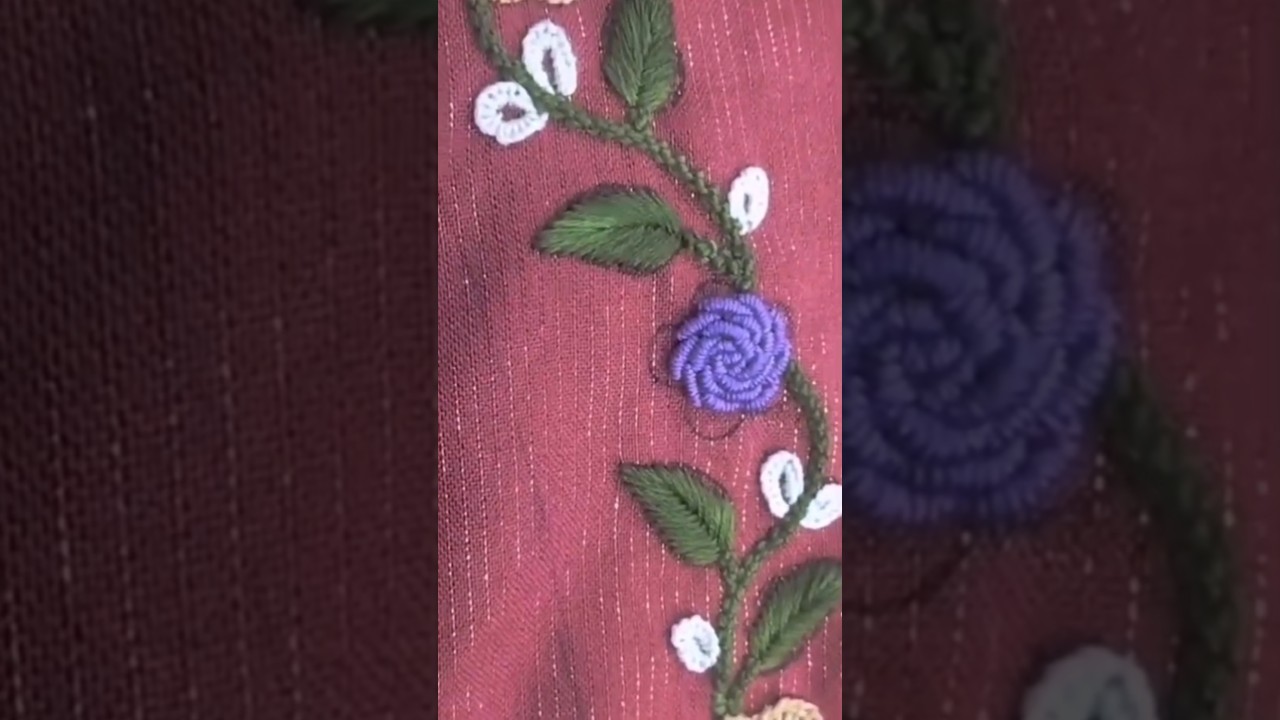 Beautiful borderline Shirt design Hand Embroidery design 