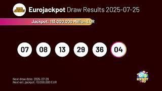 2025-07-25 Eurojackpot Lottery Results & Winning Numbers