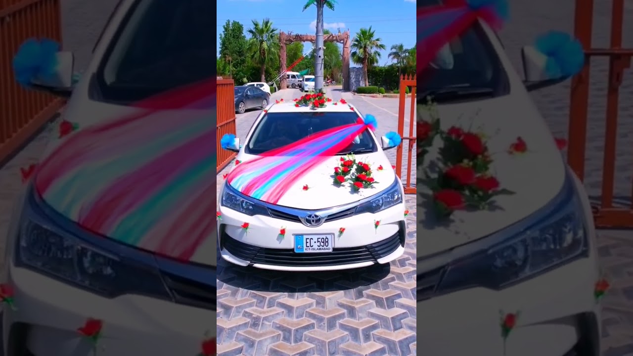 beautiful car Decoration//pakistani weddings 