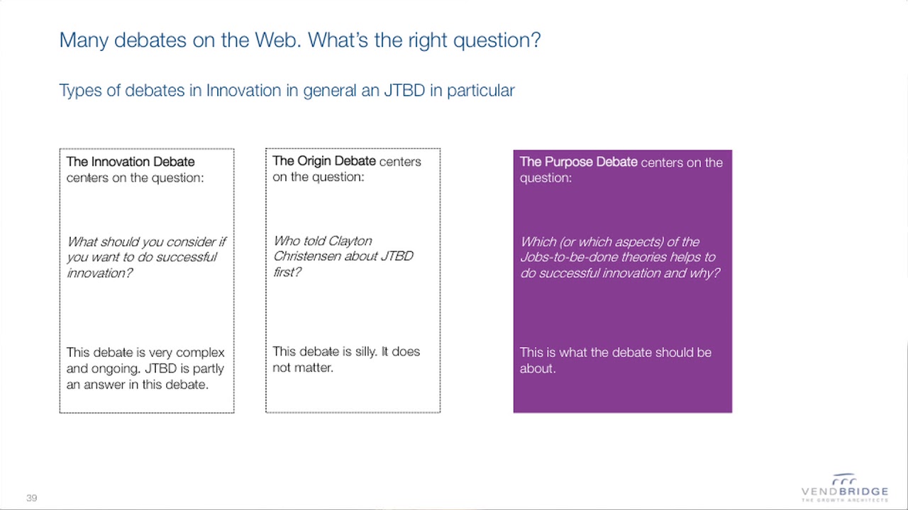 07 The innovation debate (JTBD) - Beat Walther (Vendbridge)