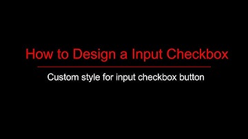 How to design a Input Checkbox button in pure CSS