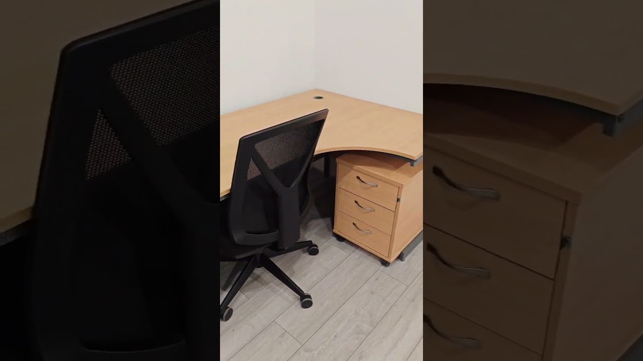 Radial Desk & Pedestal For Sale - City Used & Recycled Office Furniture UK Shop.