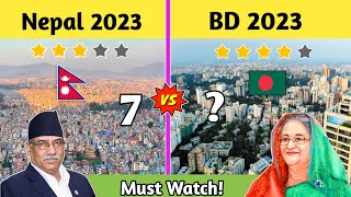 نیپال 2023🇳🇵VS بنگلہ دیش 2023🇧🇩 ملک کا موازنہ-نیپال بمقابلہ بی ڈی موازنہ بذریعہ Youthpahadi🥵