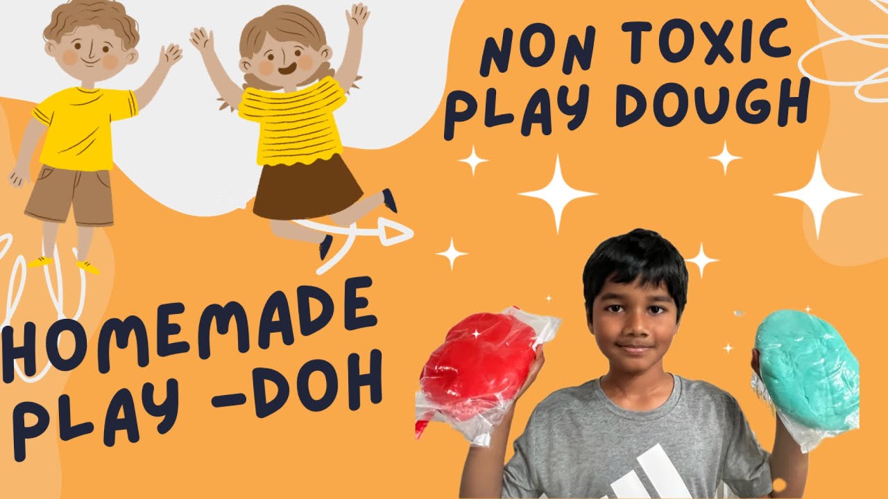How to make non toxic play dough at home Home made play dough for