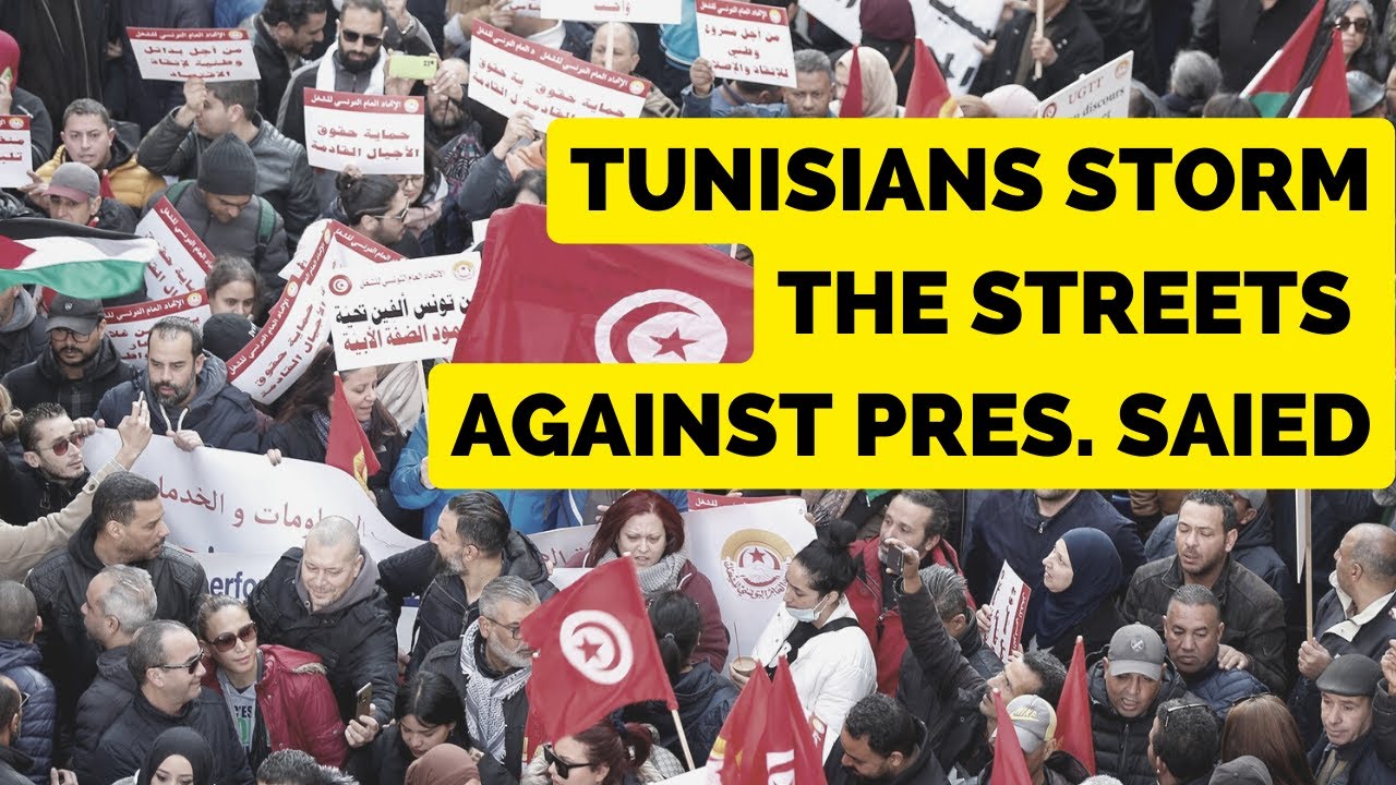 In biggest such demonstration, Tunisians denounce political persecution and economic crisis