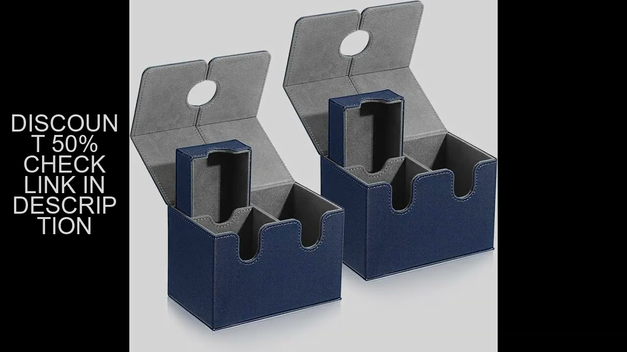 Card Deck Box With Dice Tray For MTG, PU Leather Strong Magnet Card Holder, Card Organizer For More