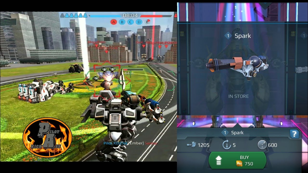 Test Server 4.0 War Robots New Weapon Spark 800+K Damage!