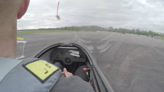 Gliding - Learning to fly - Flight 049 - Very low cable break demo
