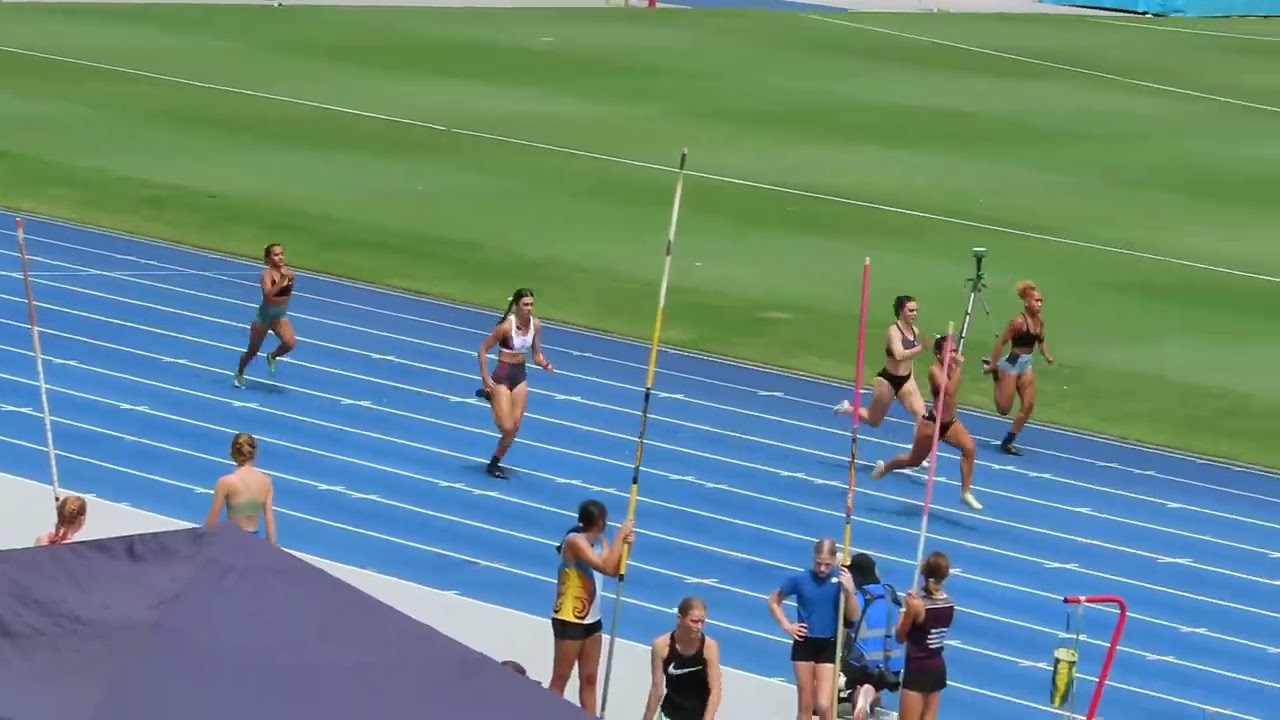 Ht2. 100m U20 Women, 2024 QLD Athletic Championships, QSAC 16 March 2024