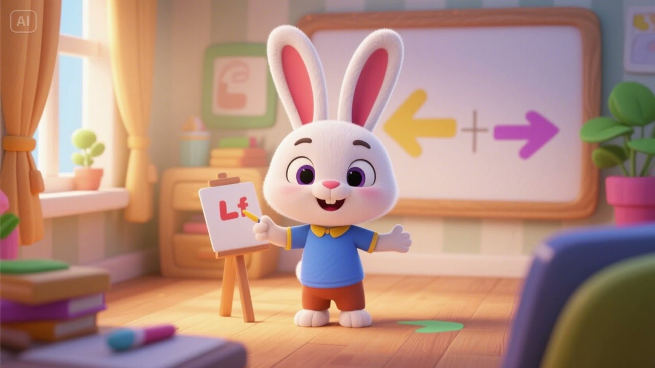 Bunny Teaches Left and Right | Learning Directions Nursery Rhymes & Kids Songs