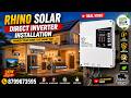 #maharashtra Rhino solar Direct inverter Installation Real video | #invertersystem #solar