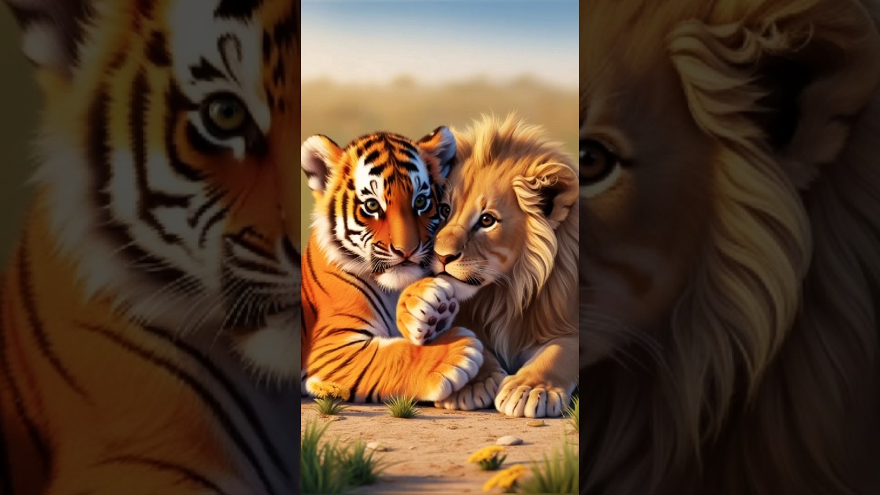 "Epic Clash: Lion and Tiger Team Up Against a Wolf!"