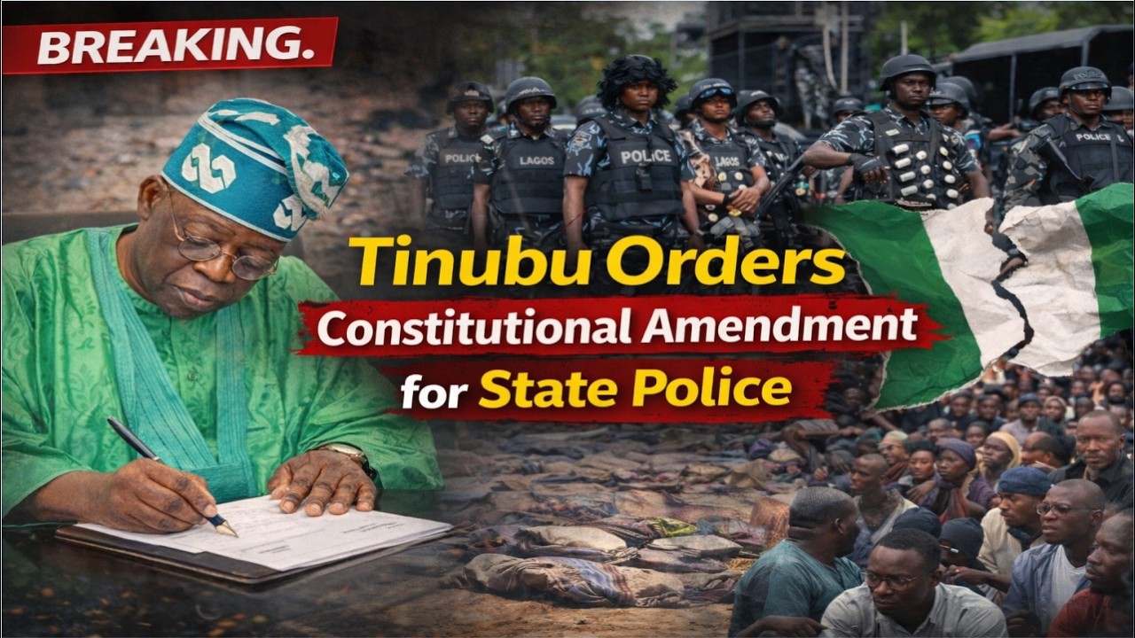 BREAKING NEWS‼️:Tinubu Orders Constitutional Amendment for State Police