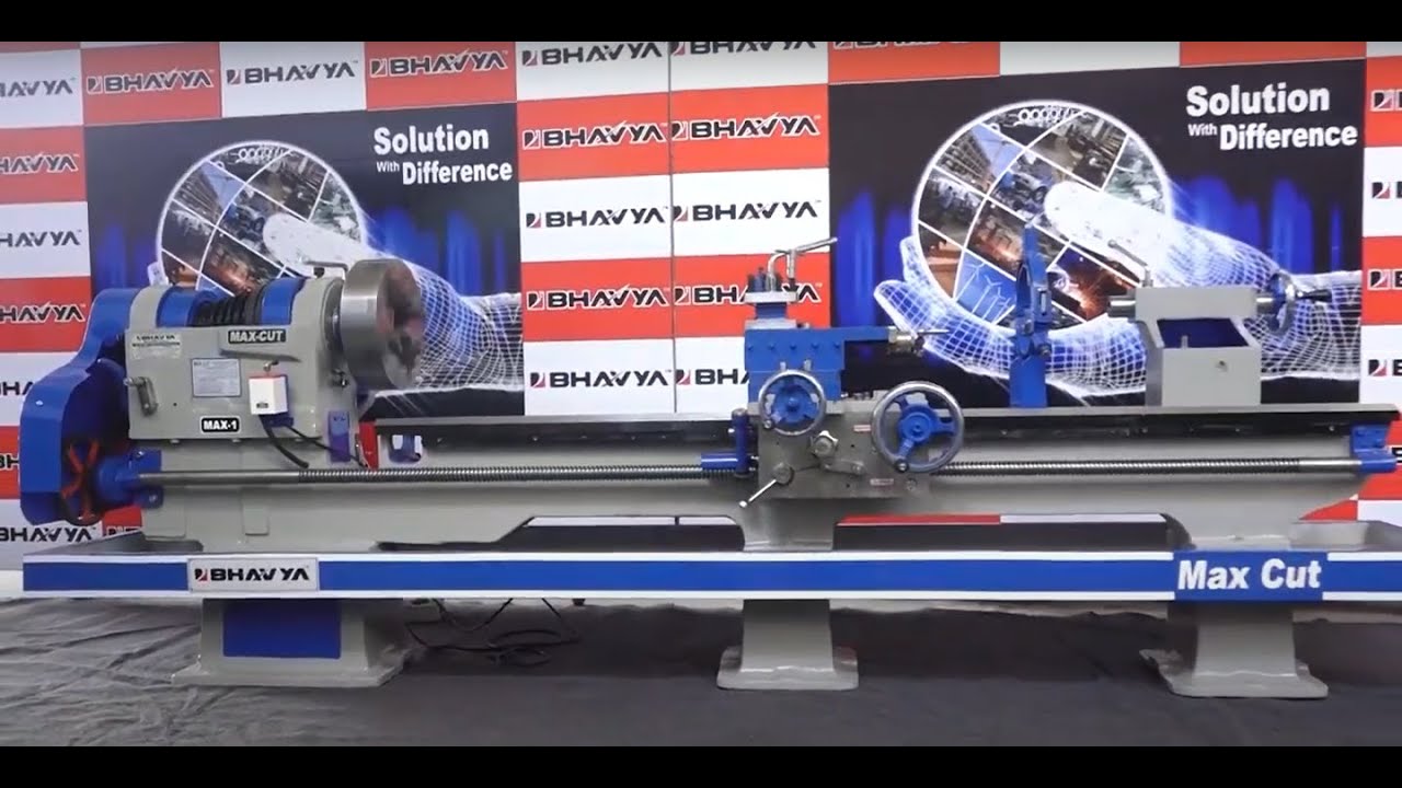 Heavy Duty VBelt Drive Lathe Machine (Model No. Max1) Bhavya Machine Tools YouTube